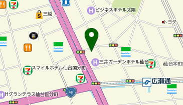 サンリツ楽器 ハーモニーテラス仙台の地図画像