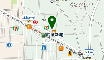 Apple GYM(アップルジム)武蔵新城店の地図画像