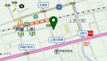 クラーク記念国際高等学校 CLARK SMART芦屋の地図画像