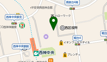 クラーク記念国際高等学校 西神中央キャンパスの地図画像