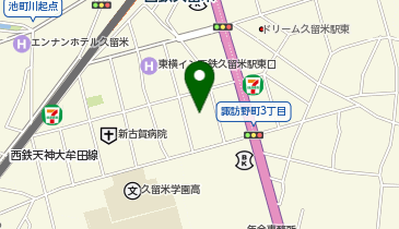 クラーク記念国際高等学校 連携校 久留米キャンパス(専修学校 久留米ゼミナール)の地図画像