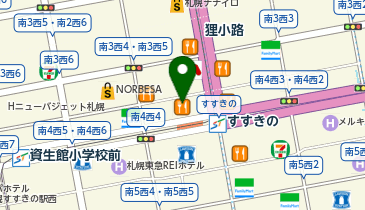カラオケ歌屋 札幌すすきの南4条店の地図画像