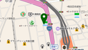 N高等学校 梅田キャンパス(大阪府)の地図画像