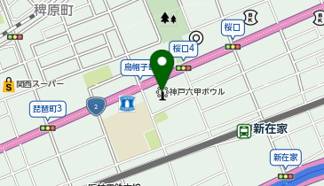 ホットヨガスタジオLAVA 六甲道店の地図画像