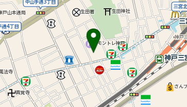ホットヨガスタジオLAVA 神戸三宮店の地図画像