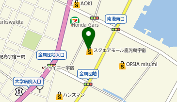 ホットヨガスタジオLAVA スクエアモール鹿児島宇宿店の地図画像