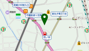 ホットヨガスタジオLAVA シティタワー武蔵小杉店の地図画像