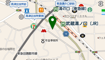 ホットヨガスタジオLAVA 溝の口店の地図画像