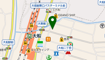 ホットヨガスタジオLAVA 大船店の地図画像