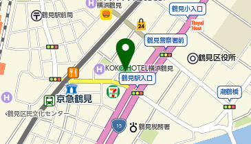 ホットヨガスタジオLAVA 鶴見店の地図画像