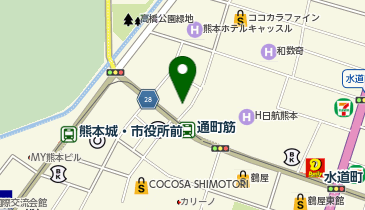 ホットヨガスタジオLAVA 熊本上通り店の地図画像