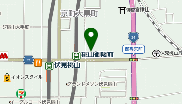 ホットヨガスタジオLAVA 伏見桃山店の地図画像