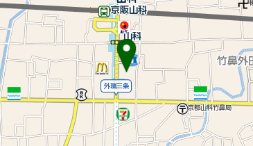 ホットヨガスタジオLAVA 山科店の地図画像