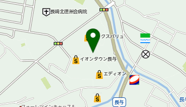 ホットヨガスタジオLAVA イオンタウン長与店の地図画像