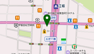 ホットヨガスタジオLAVA 江坂店の地図画像