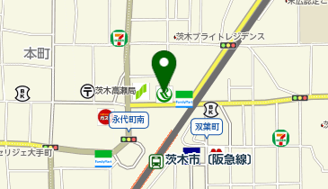 ホットヨガスタジオLAVA 茨木店の地図画像