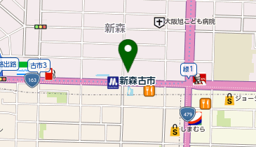 ホットヨガスタジオLAVA 新森古市店の地図画像