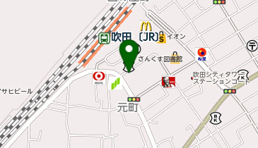 ホットヨガスタジオLAVA 吹田店の地図画像