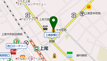 ホットヨガスタジオLAVA 上尾店の地図画像