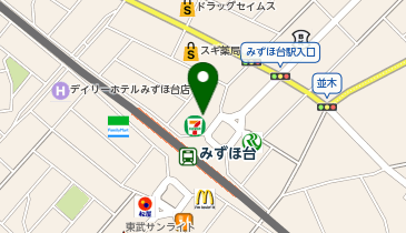 ホットヨガスタジオLAVA みずほ台店の地図画像