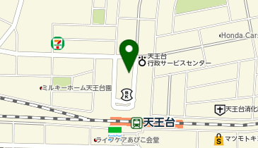 ホットヨガスタジオLAVA 天王台店の地図画像