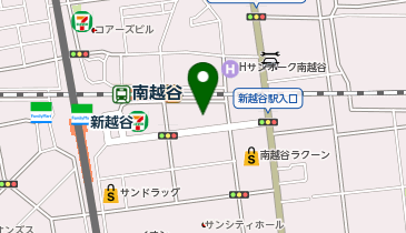 ホットヨガスタジオLAVA 南越谷店の地図画像