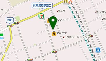 ホットヨガスタジオLAVA 武蔵浦和店の地図画像