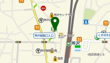 ホットヨガスタジオLAVA 所沢店の地図画像