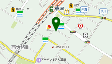 ホットヨガスタジオLAVA 草津店の地図画像
