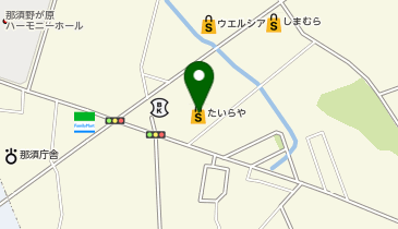 ホットヨガスタジオLAVA 大田原店の地図画像