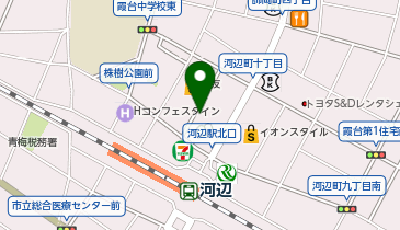 ホットヨガスタジオLAVA 河辺店の地図画像
