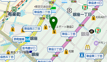 ホットヨガスタジオLAVA 銀座本店の地図画像