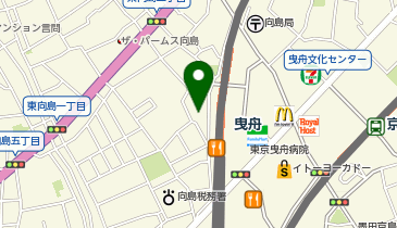 ホットヨガスタジオLAVA 曳舟店の地図画像