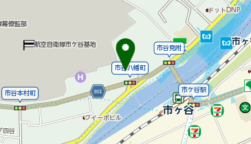 ホットヨガスタジオLAVA 市ヶ谷店の地図画像