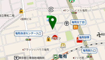 ホットヨガスタジオLAVA 亀有店の地図画像