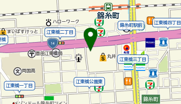 ホットヨガスタジオLAVA 錦糸町店の地図画像
