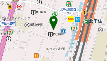 ホットヨガスタジオLAVA 北千住店の地図画像