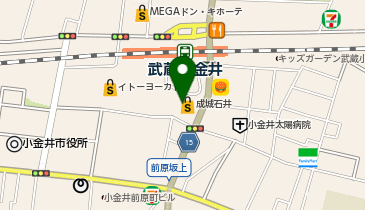 ホットヨガスタジオLAVA 武蔵小金井店の地図画像
