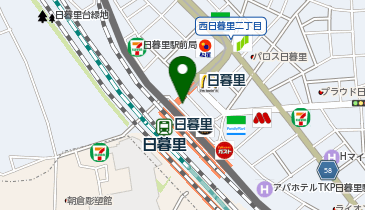 ホットヨガスタジオLAVA 日暮里店の地図画像