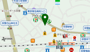 ホットヨガスタジオLAVA 荻窪店の地図画像