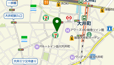 ホットヨガスタジオLAVA 大井町店の地図画像