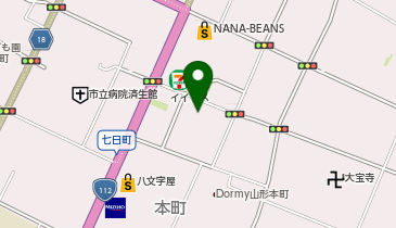 ホットヨガスタジオLAVA 山形店の地図画像