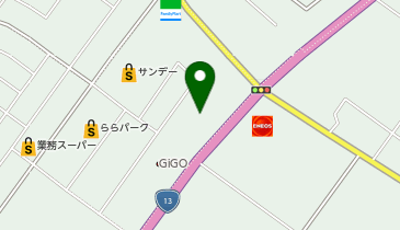 ホットヨガスタジオLAVA 天童店の地図画像