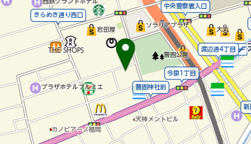 ホットヨガスタジオLAVA 福岡天神店の地図画像