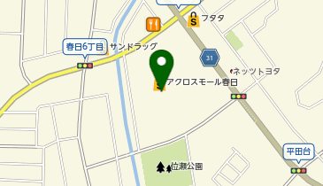 ホットヨガスタジオLAVA アクロスモール春日店の地図画像