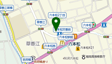 ホットヨガスタジオLAVA 六本松店の地図画像