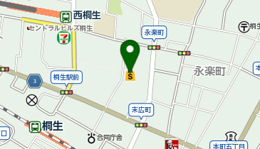 ホットヨガスタジオLAVA 桐生店の地図画像