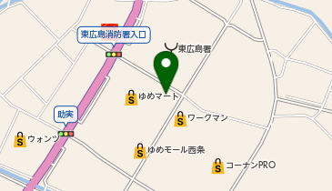 ホットヨガスタジオLAVA ゆめモール西条店の地図画像