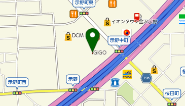 GiGO イオンタウン金沢示野の地図画像
