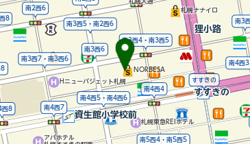 GiGOコラボカフェスタンド札幌ノルベサの地図画像